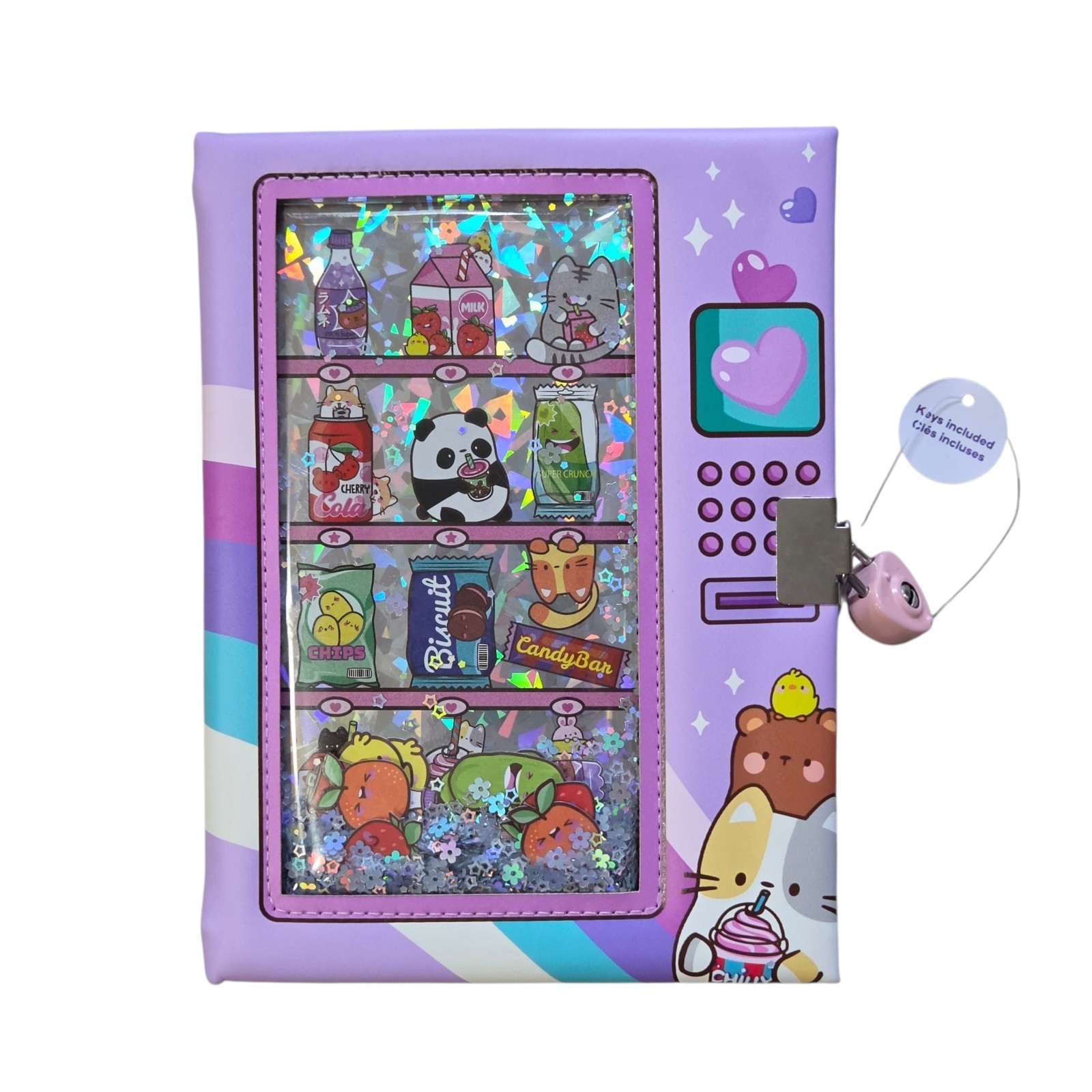 Claire’s Vending Machine Purple Journal Diary Lock & Key New Lockable