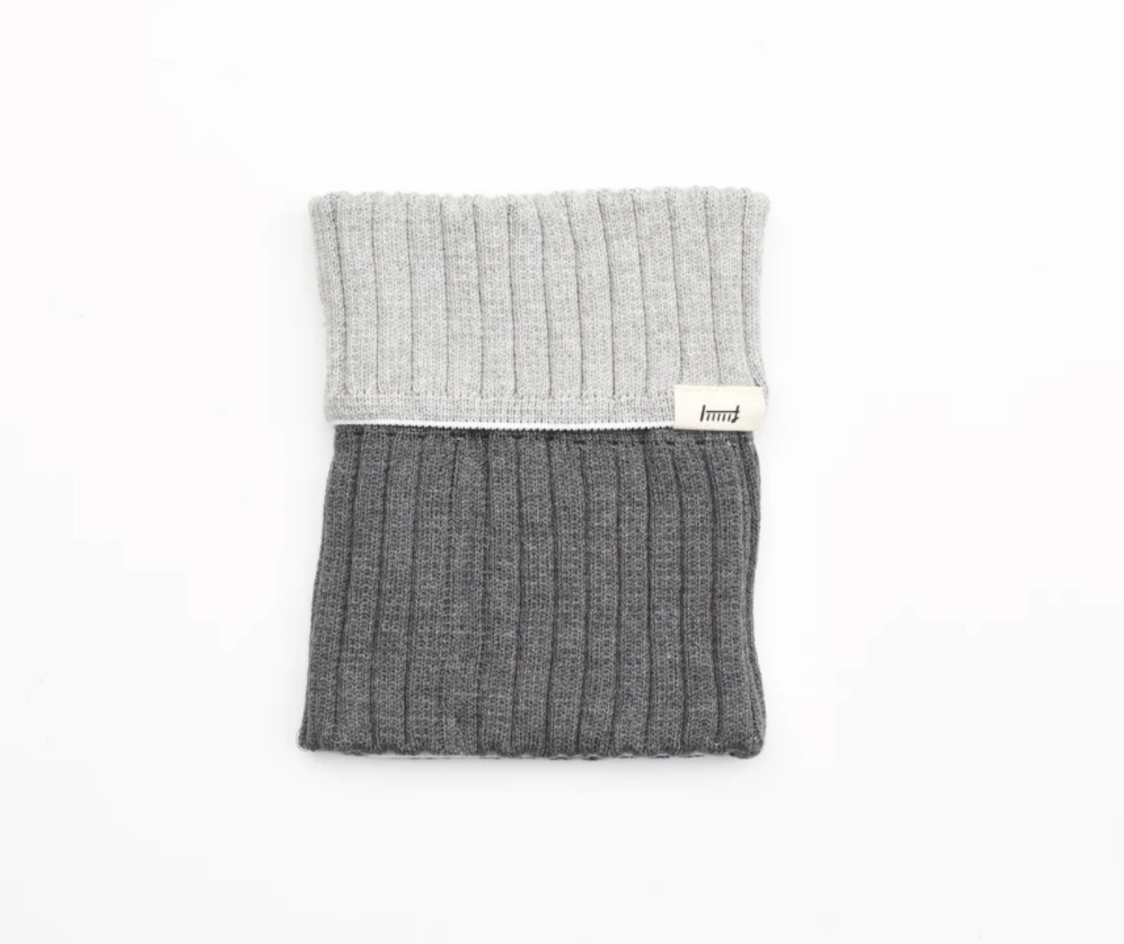 Midori Knitted Book Band with Pockets A6 to B6 in Two-tone Gray – 62349