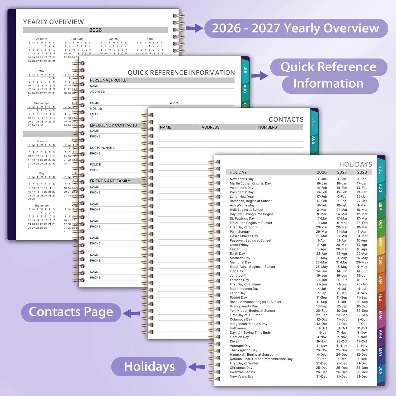 2026-2027 Appointment Book/Planner – 8.2″ x 11″, Daily Planner from Jul. 2026…