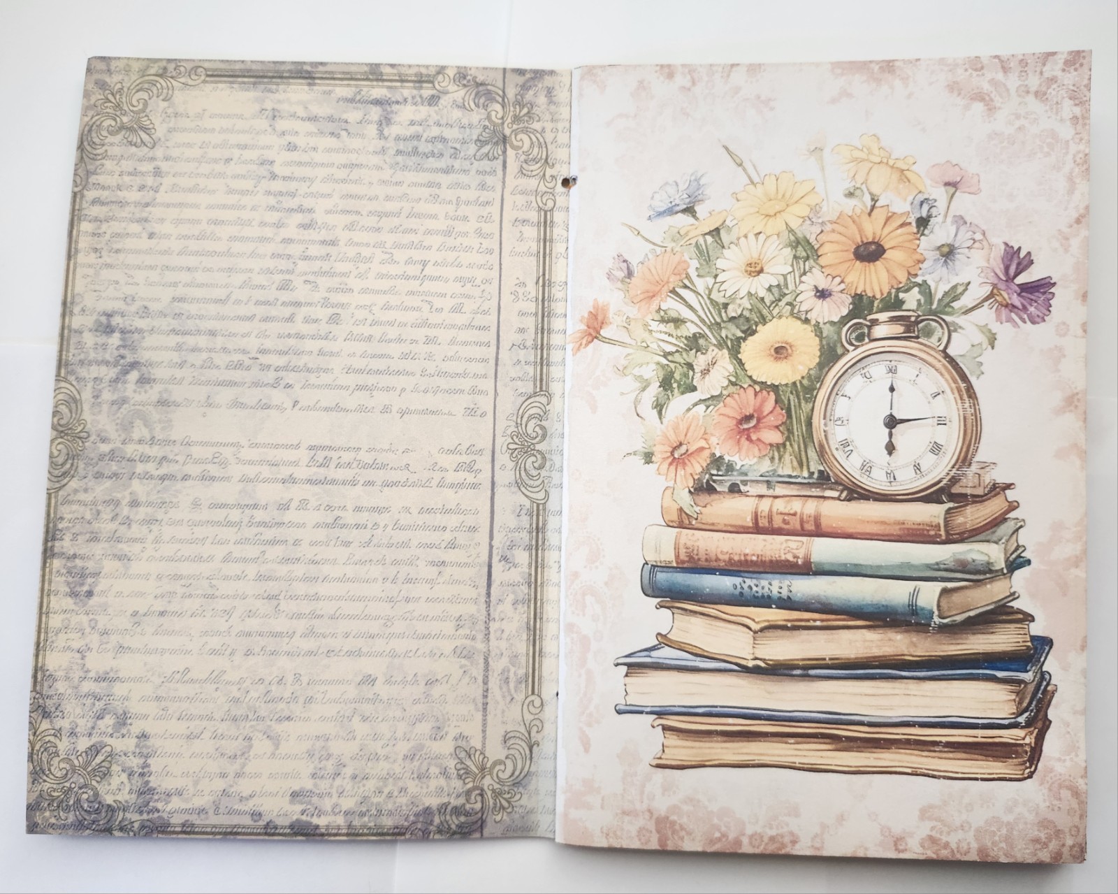 “BOOK LOVER” Bookish Library Reader Style Junk Journal 40pg 6″x9″