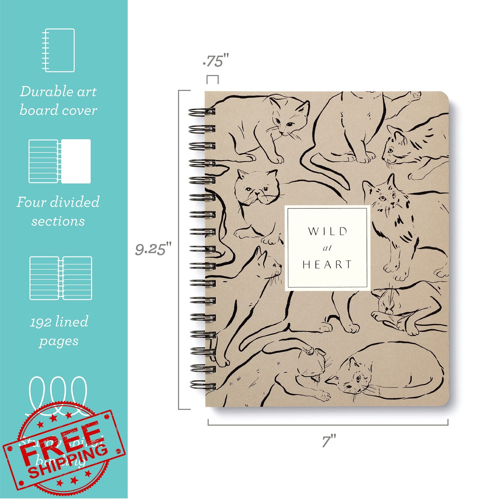 Compendium Wild at Heart Notebook 7×9.25