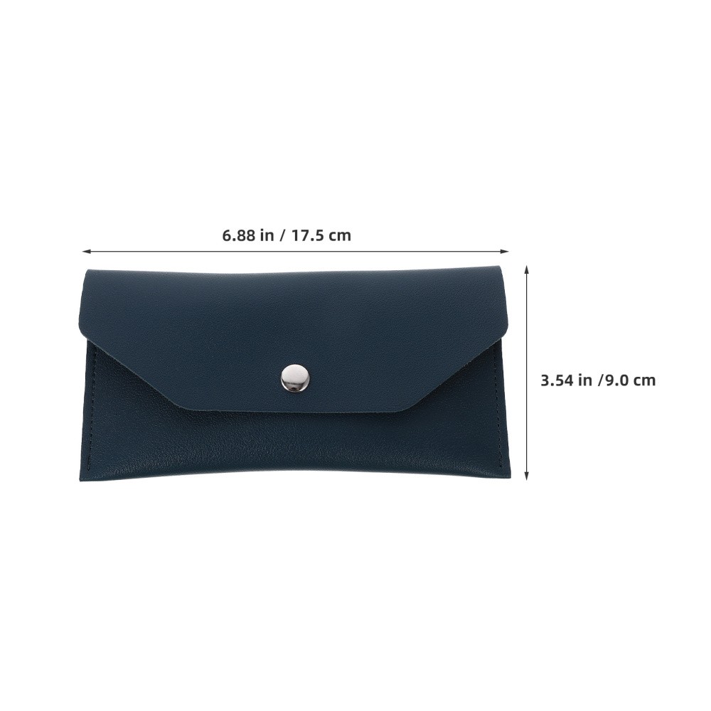 2Pcs Slim PU Cash Envelope Wallet Reusable Money Holder Travel Document Pouch