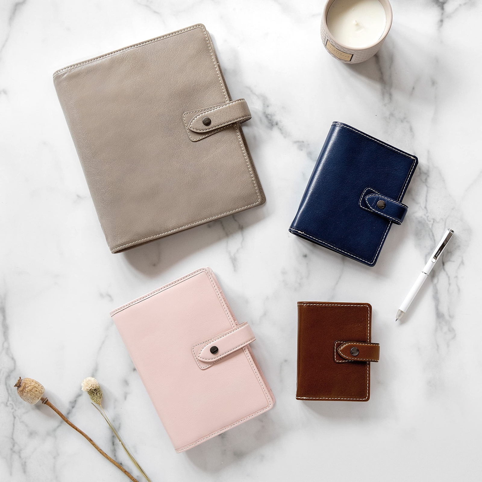 Filofax Malden Organizer Planner A5 Size Navy Full Grain Buffalo Leather 2023