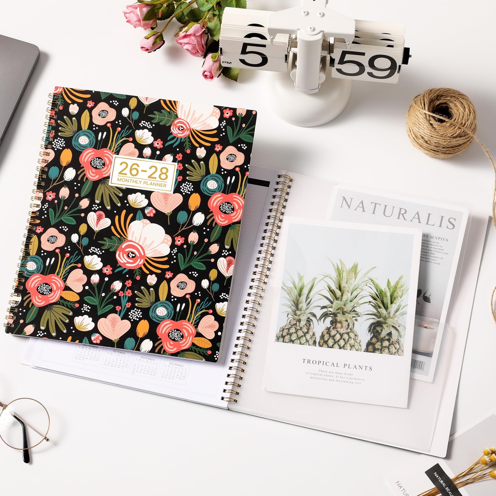 2026-2028 Monthly Planner – from July 2026 to Large, Black