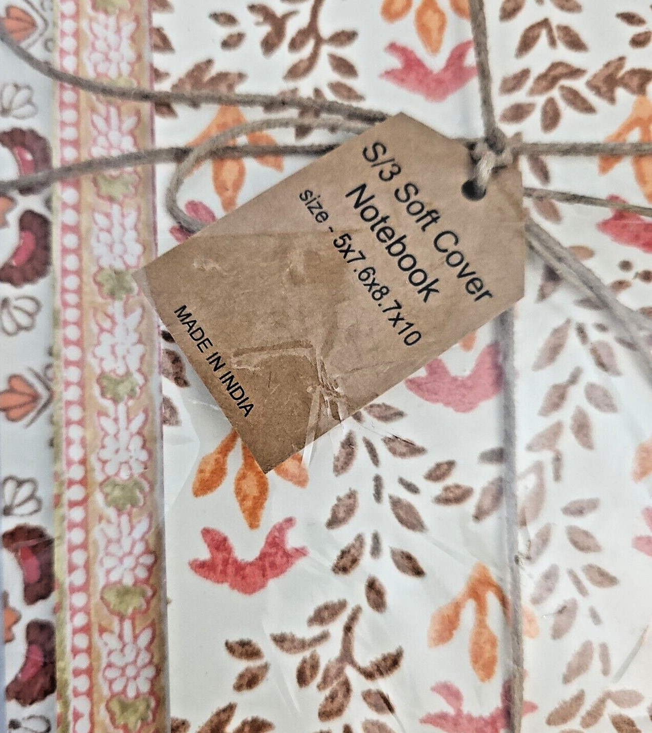 Lined Notebooks Handmade in India Set of 3: 5×7, 6×8, 7×10 Inches NWT