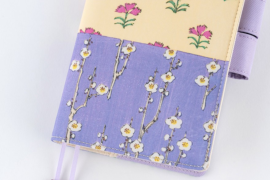 Hobonichi Techo Original A6 Cover Unsodo Bijutsukai Plum & Dianthus