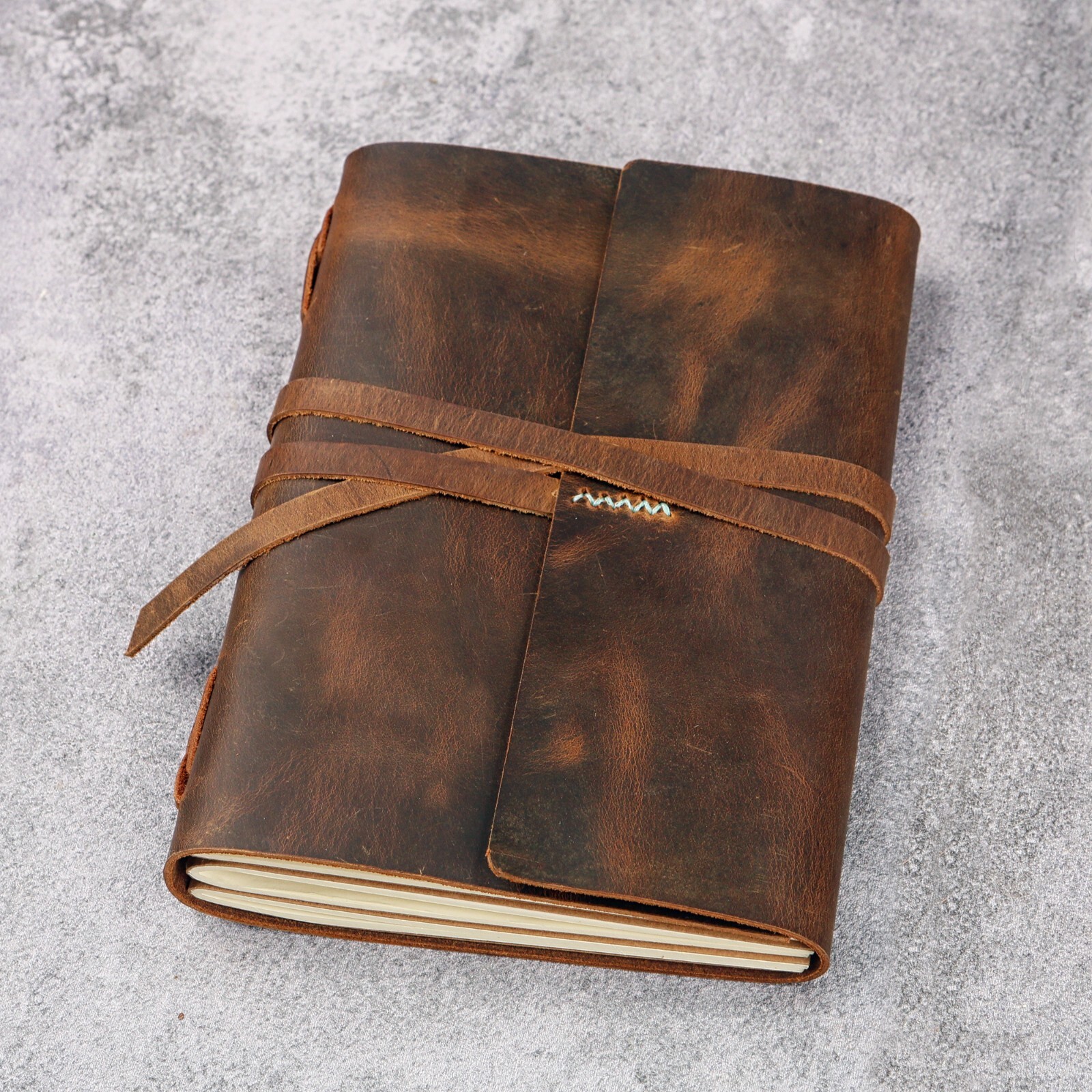 Personalized Leather Travel Journal Notebook For Writing A5 Size 300 pages