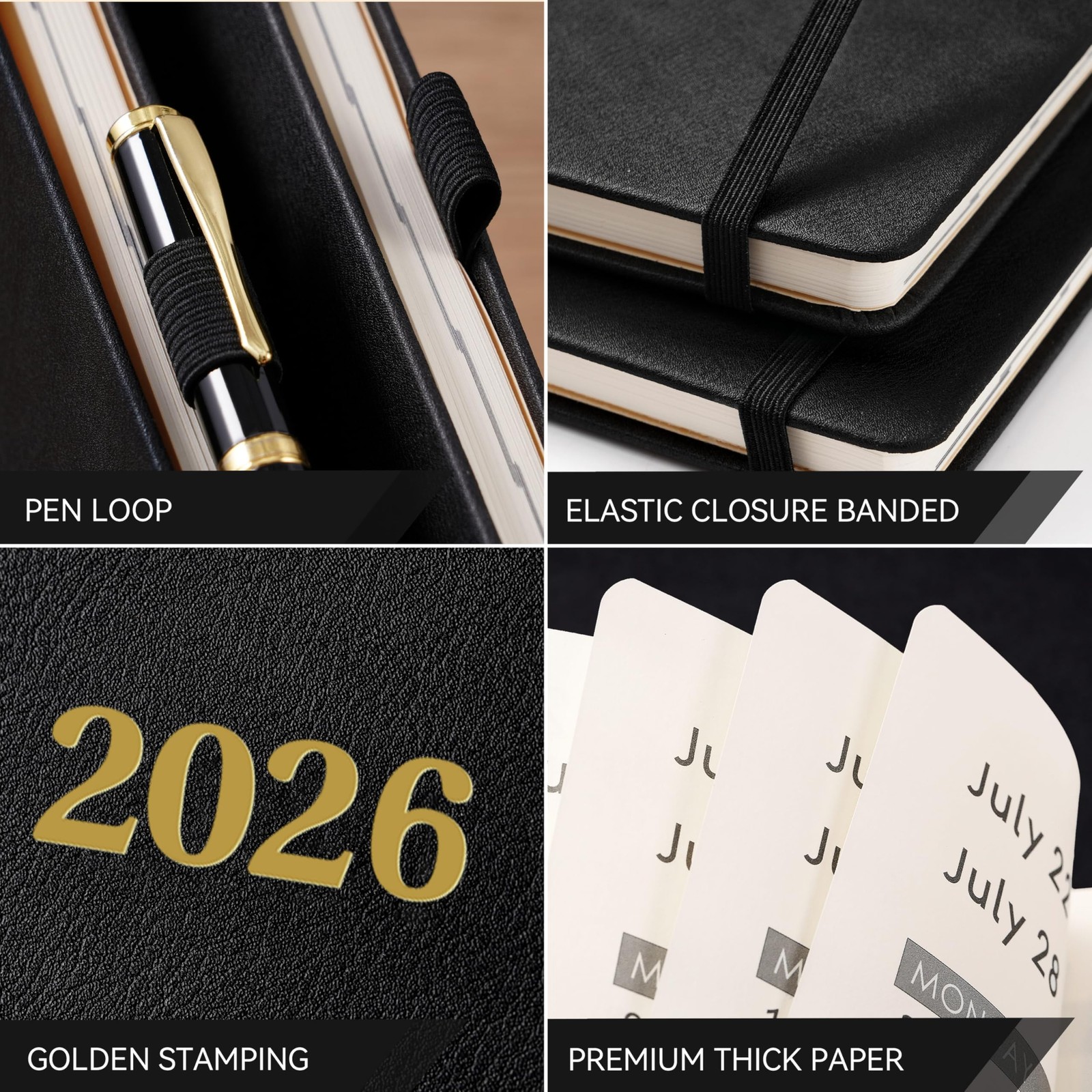 2026 Planner – Leather Planner 2026 Weekly and Monthly, Jan.2026 – Dec.2026,