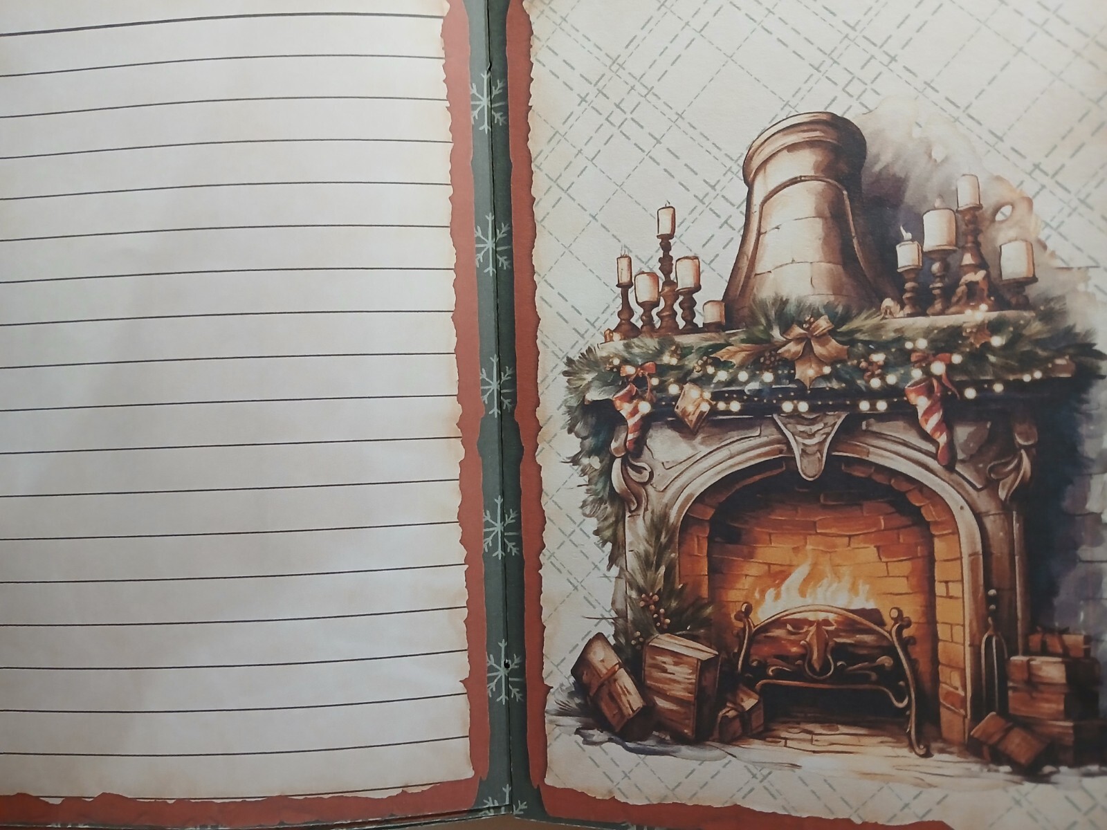 Junk Journal Booklet “RUSTIC CHRISTMAS 2″ Lg 6″x9” 40pg Holiday Cozy Ephemera +