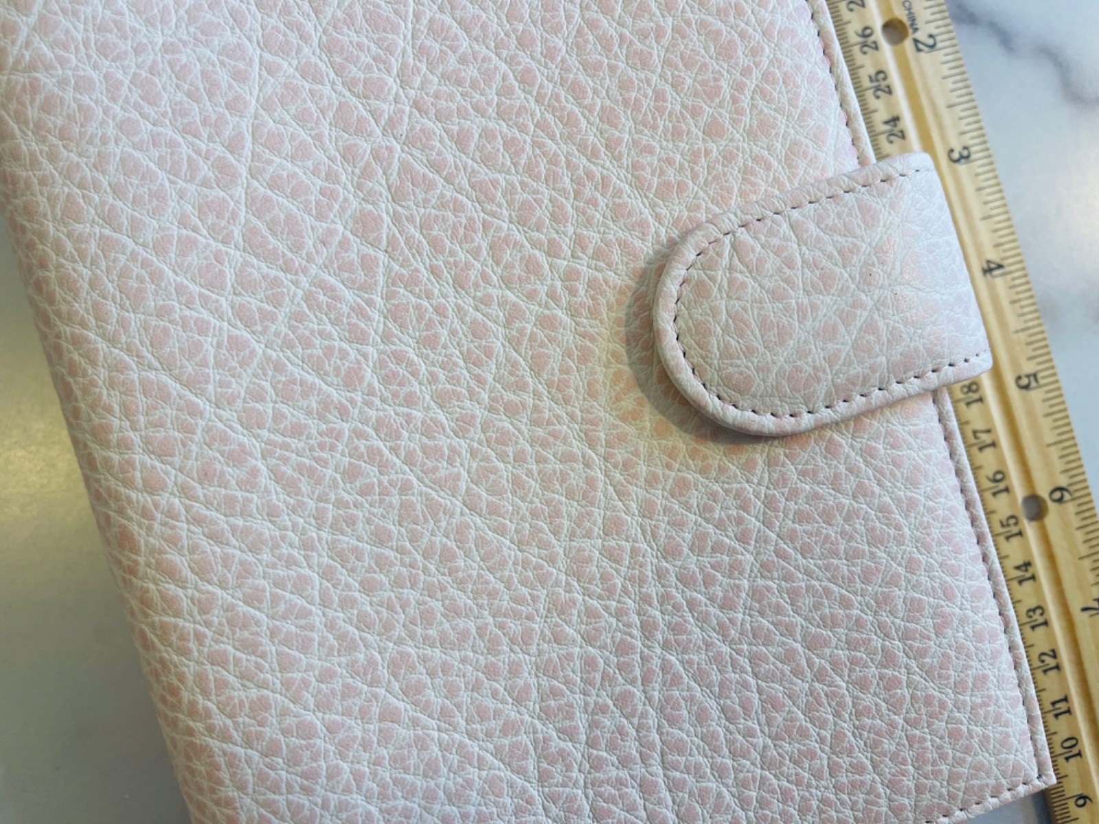 Van Der Spek TM Standard 30mm ring Leather planner -RARE TM Rose-New in box (A6)