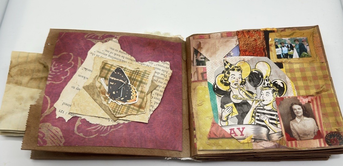 Junk Journal Live Laugh Love Themed Brown Paper Bag Medium Coffee Dyed Paper