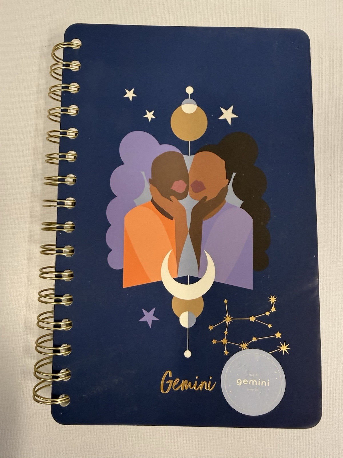 Be Rooted Zodiac GEMINI Spiral Bound College Ruled Hard Cover Journal