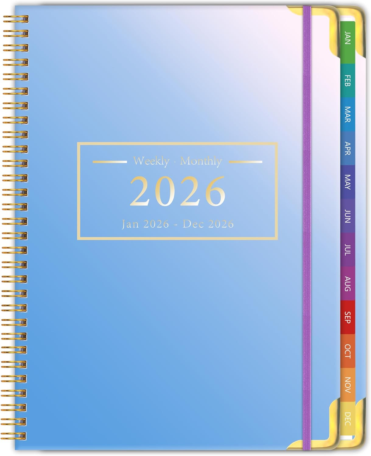 Planner -2026, Hardcover Weekly & Monthly Calendar Planner, January 2026 – Decem