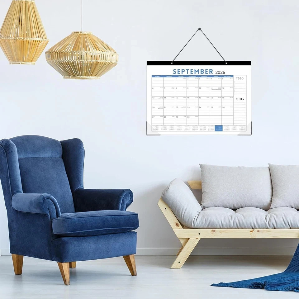 2026 Desk Calendar, 17″ x 12″ Calendar 2026, JAN x 12″, Colorful