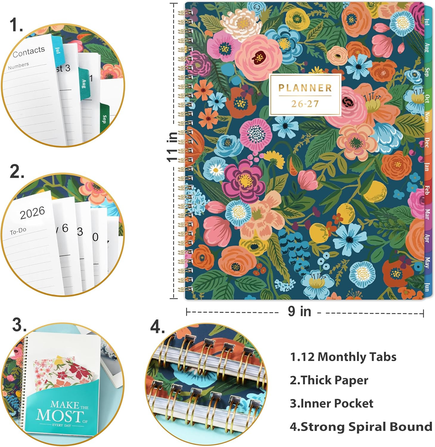 2026-2027 Planner – Planner Weekly and Monthly, Jul. 2026 – Jun. 2027, Calendar