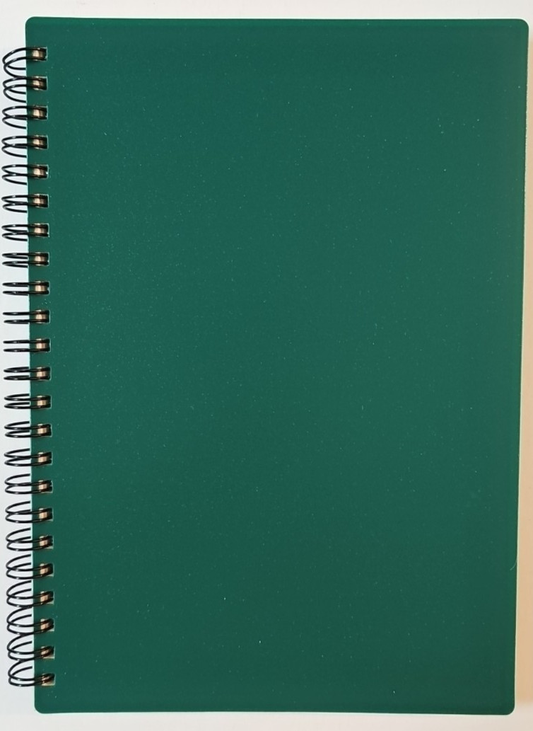 Lined Notebook PVC Cover 80 Lined Double-Spiraled Sheets 6 Colors 5.5 x8.5″ NEW