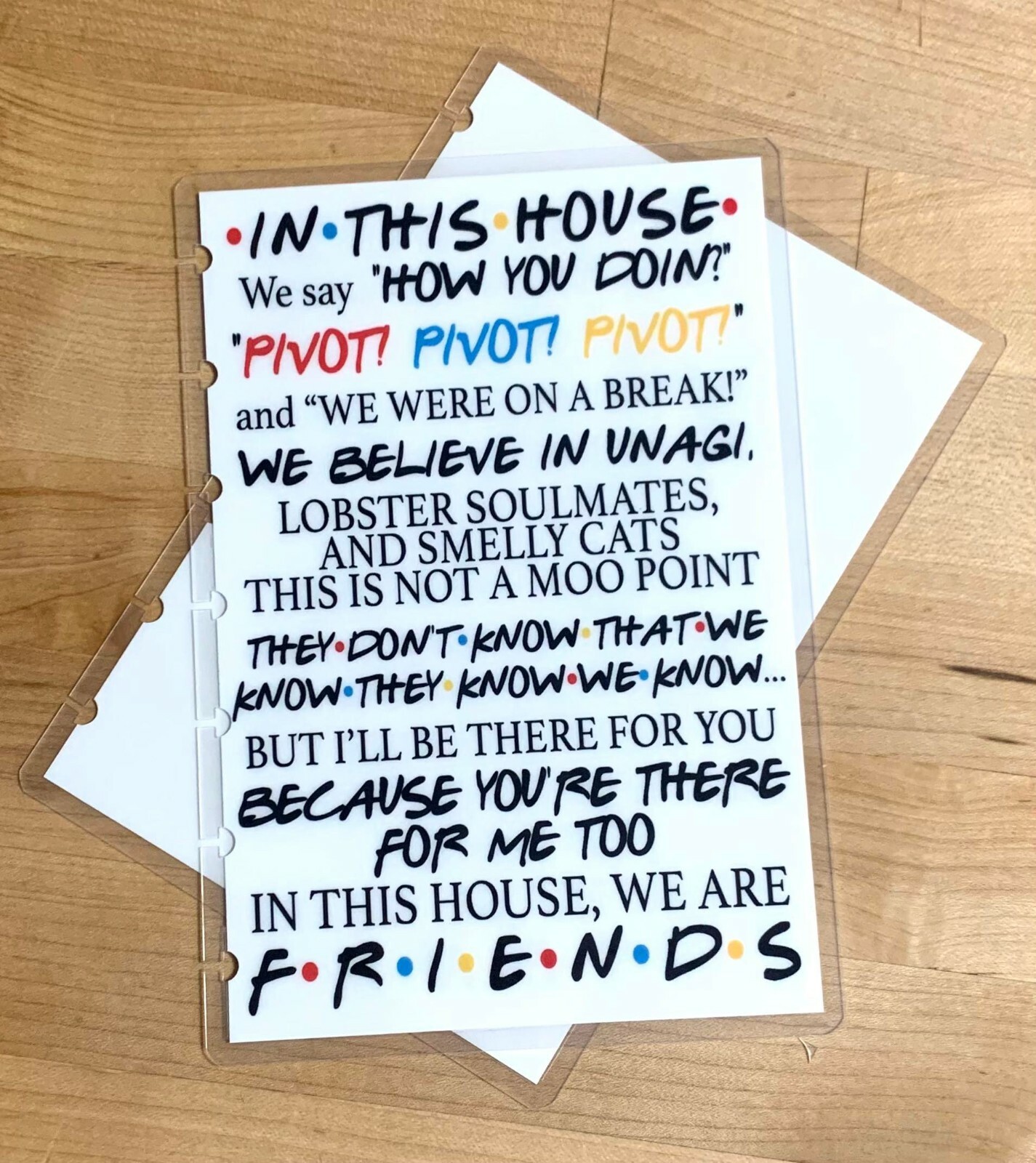 Friends In This House *Pivot* Front/Back Cover Set 4 use w/ MINI HAPPY Planner-