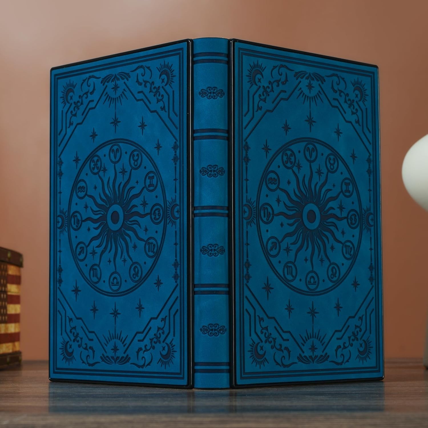 Diary with Lock – Soft Leather Journal Lock, Built-in A5, Peacock blue