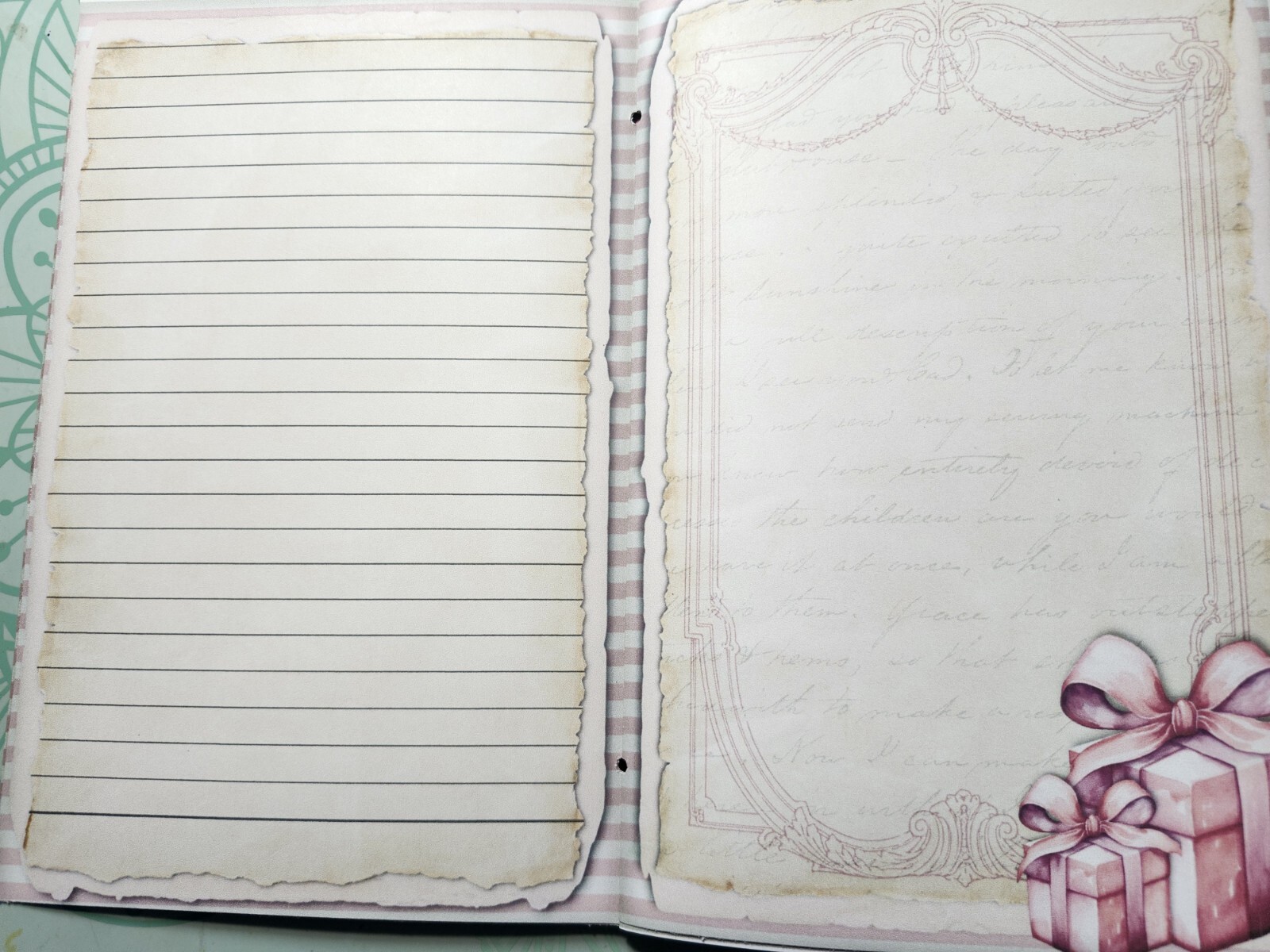 Junk Journal Booklet “PINK CHRISTMAS” Christmas Pink Holiday LG 9X6 40pgs