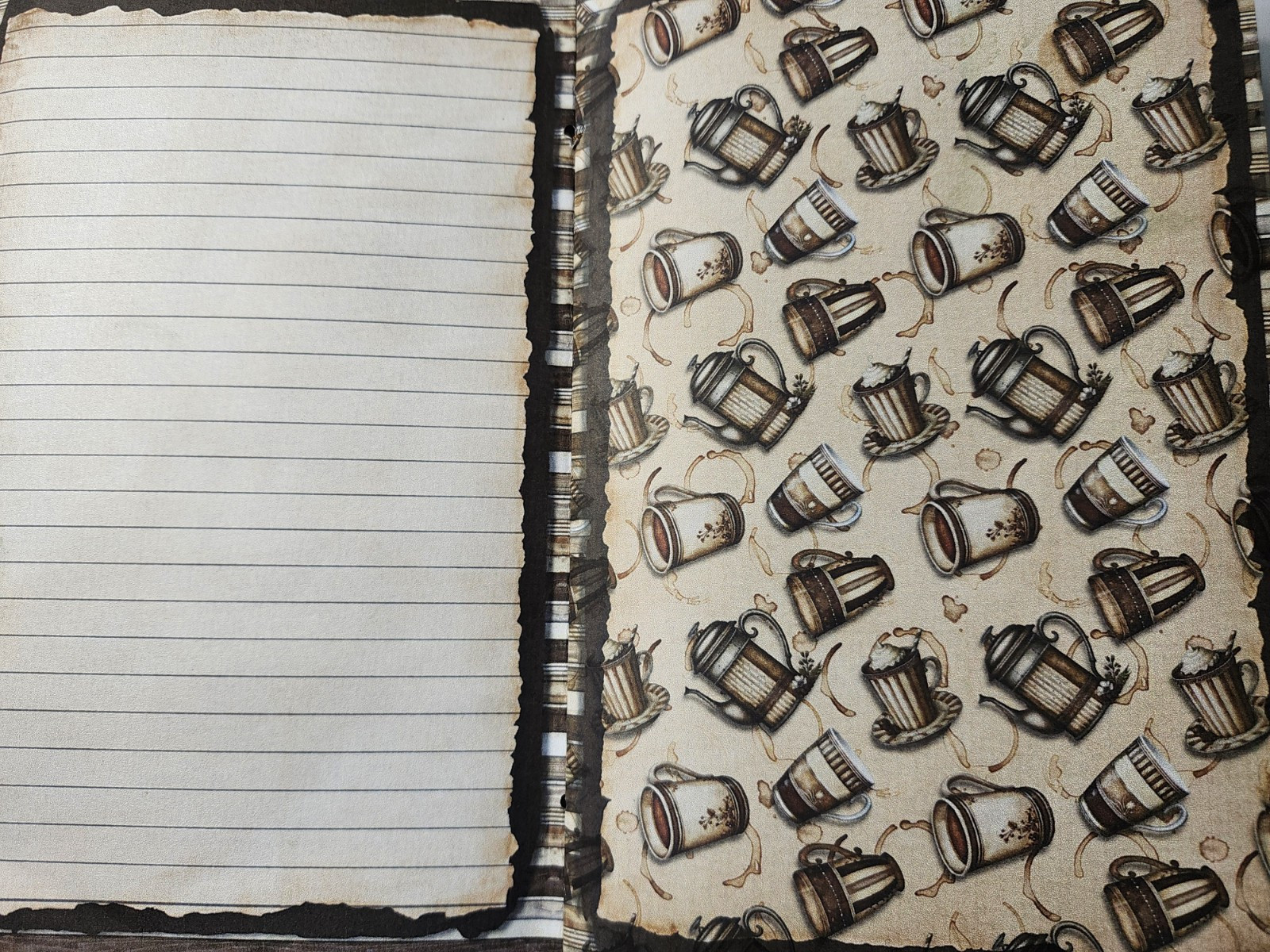 Junk Journal Blank Booklet “COFFEE CAFE” ESPRESSO MOCHA LATTE CAPPUCCINO