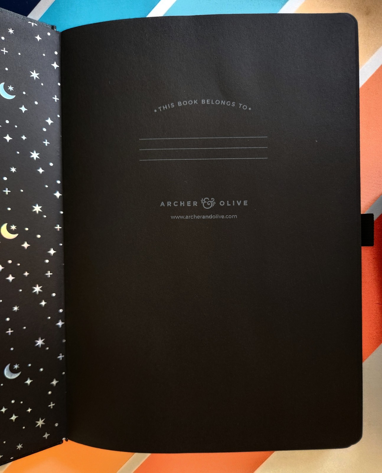 RARE Black On Black Wonderstruck Blackout Dot Pages Archer & Olive B5