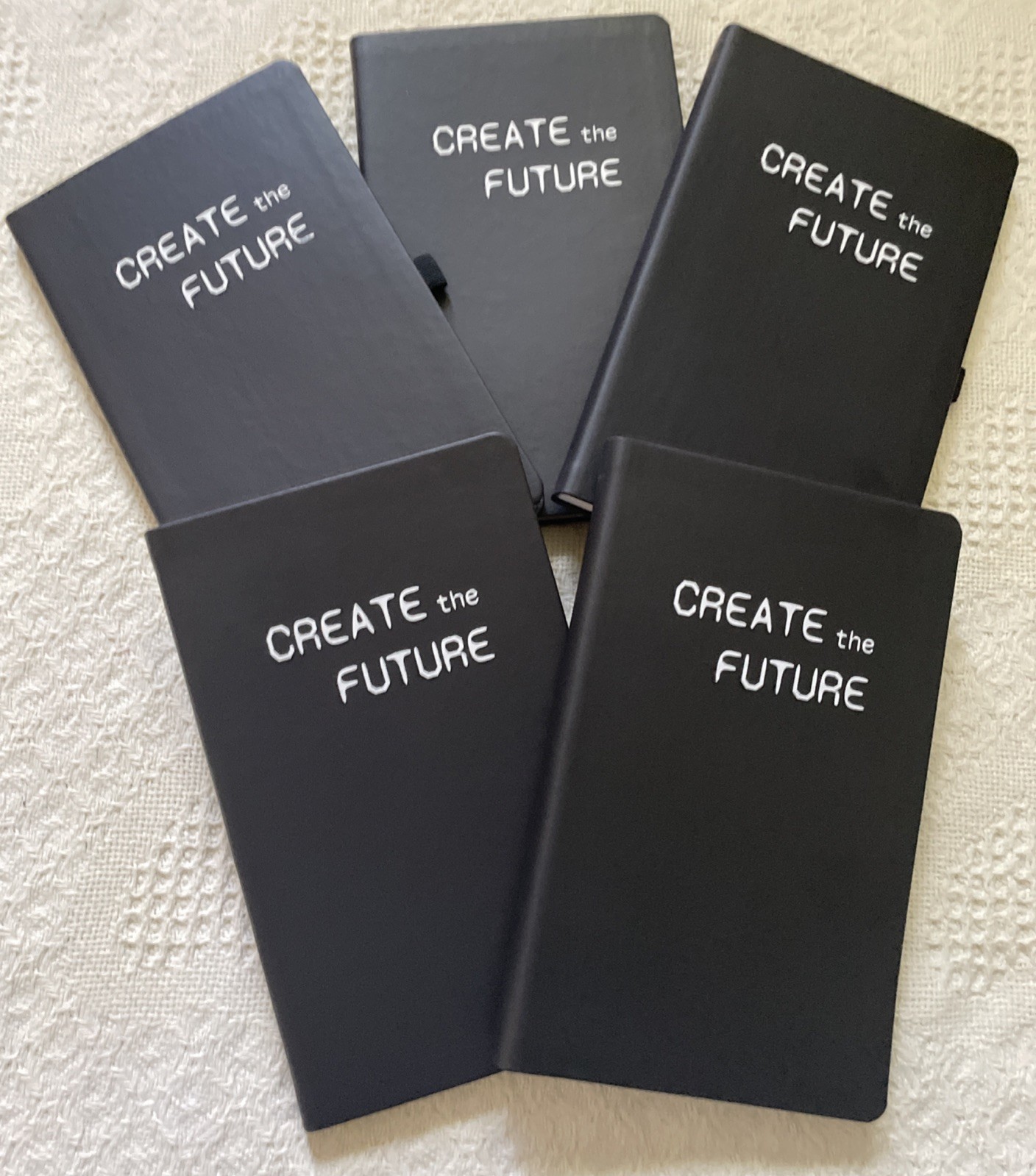 Lot Of 5 Future Lined Solid Cover Journal Notebooks 5 1/4 X 8 3/8 Inch NEW