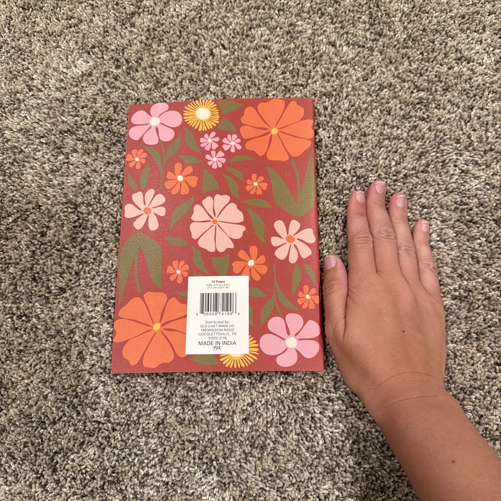 2025 Floral Cover Planner And Agenda 32 Pages 6.75” X 9.5” Inches Paperboard