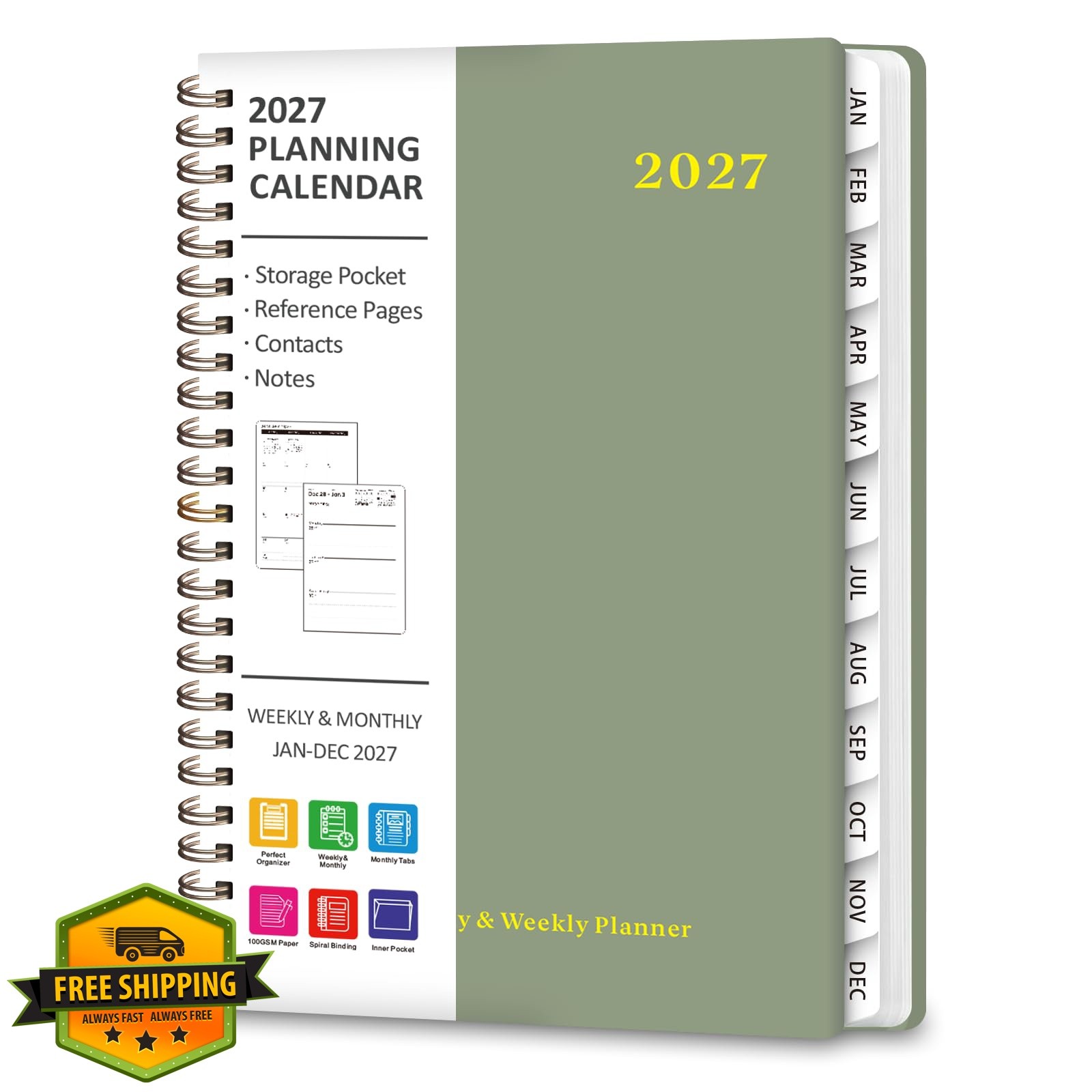 Valome A5 B-Green Planner 2027