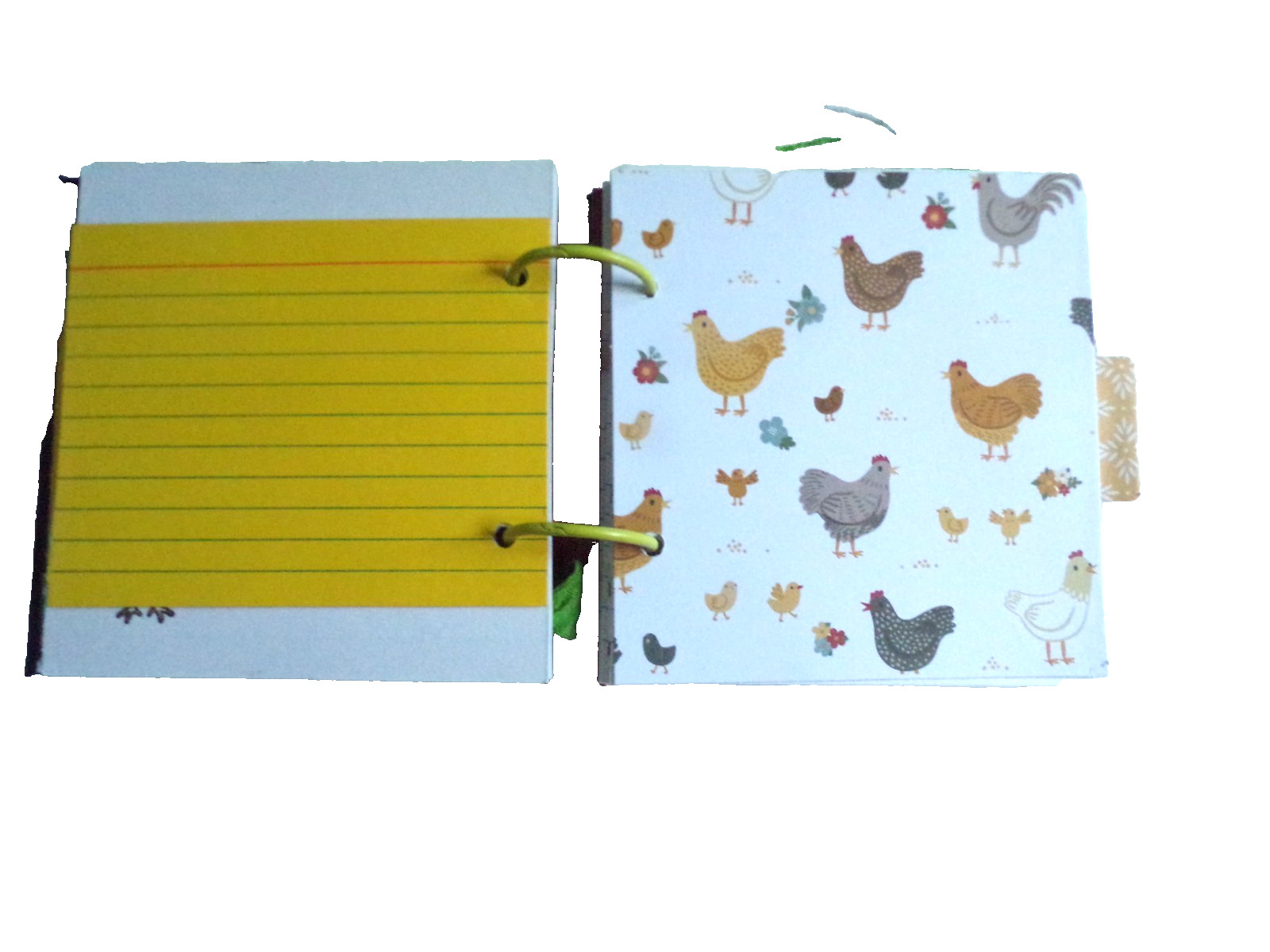Junk journal mini album chicken theme handmade