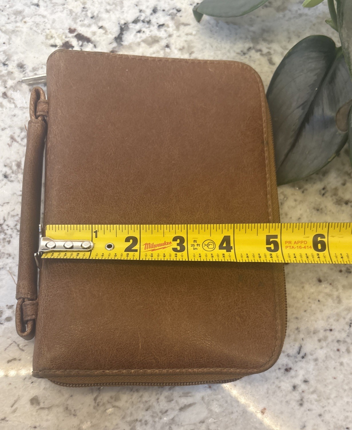 Franklin Covey? Compact Brown Leather Planner Organizer Wallet Binder READ