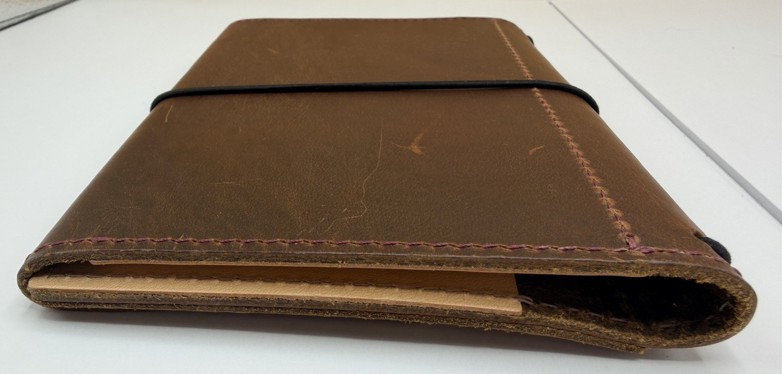 Sojourner Pocket Plus Traveler’s Notebook Brown Leather 4 Elastic Folio TN