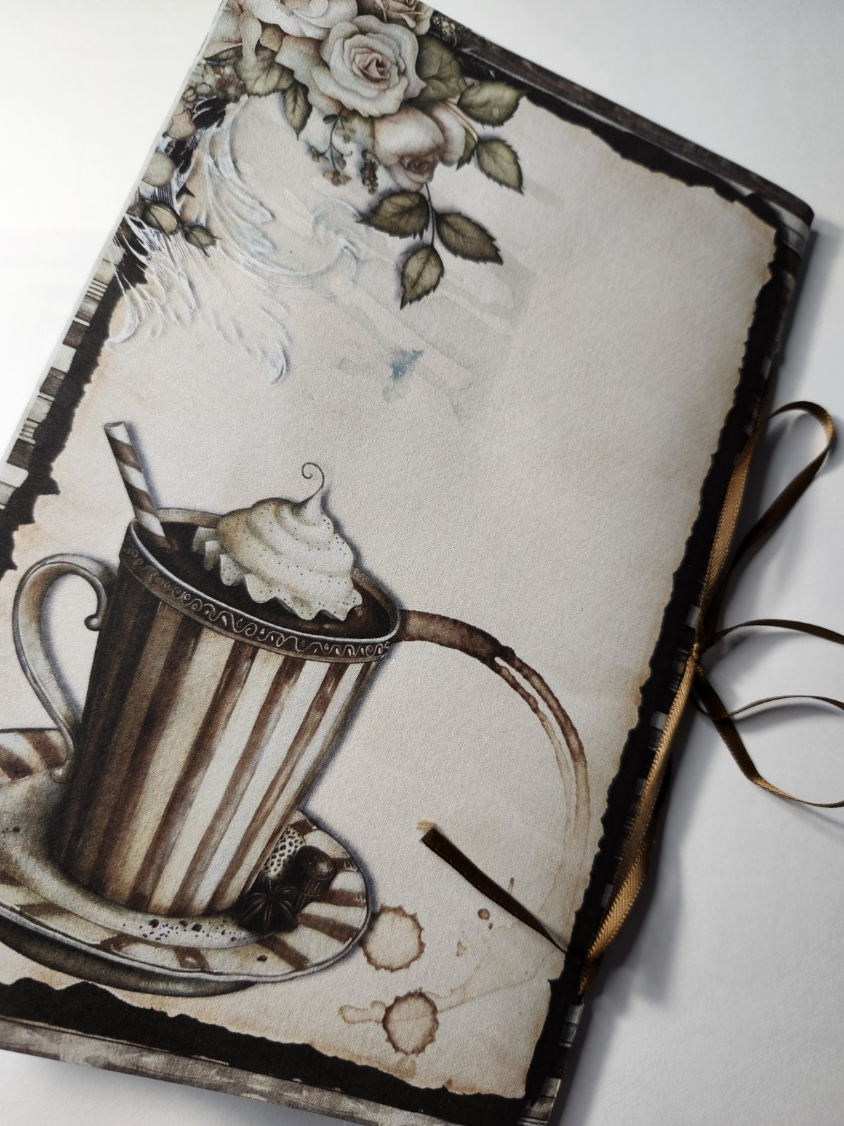 Junk Journal Blank Booklet “COFFEE CAFE” ESPRESSO MOCHA LATTE CAPPUCCINO