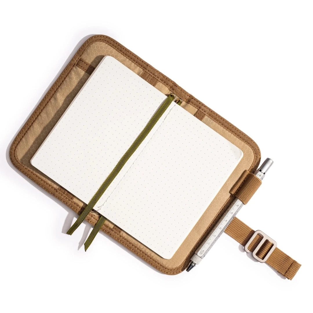 Lochby Mini Field Journal Olive Green | Water Resistant Wax Canvas Cover