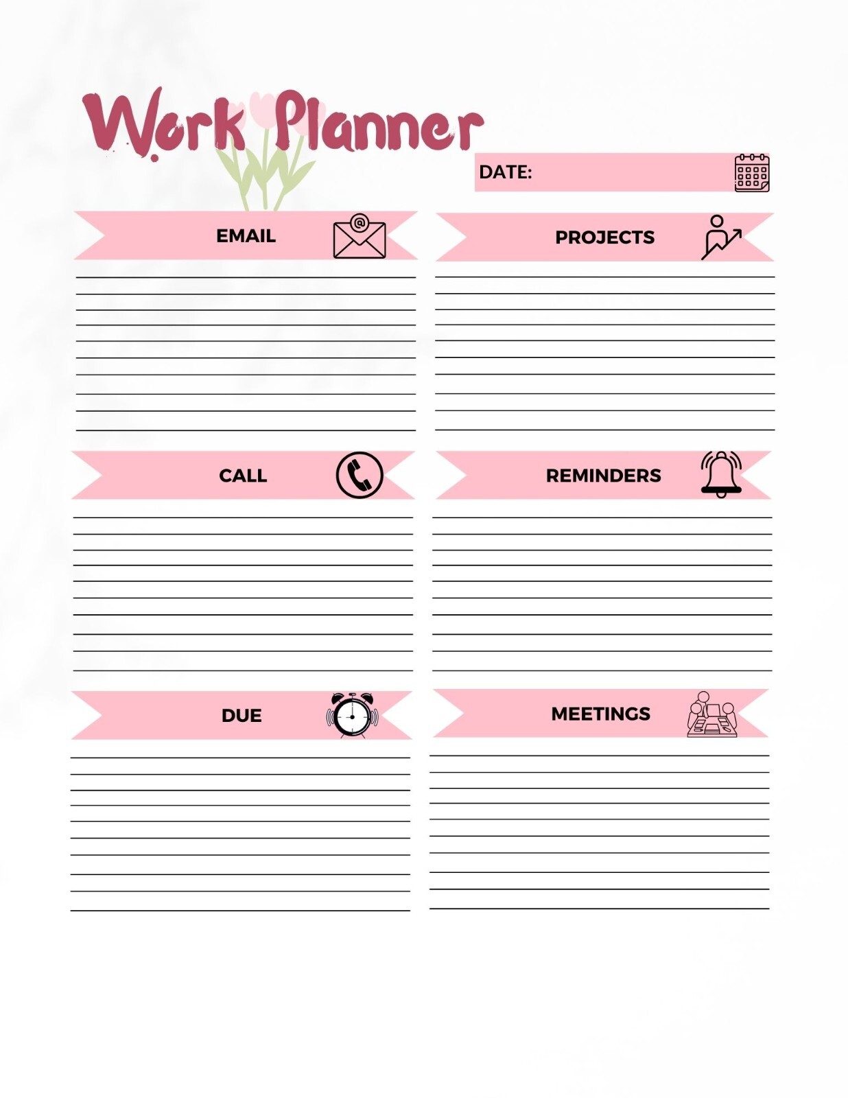 Digital Planner | Daily, Weekly, Work Goodnotes iPad Planner Digital Journal Pdf
