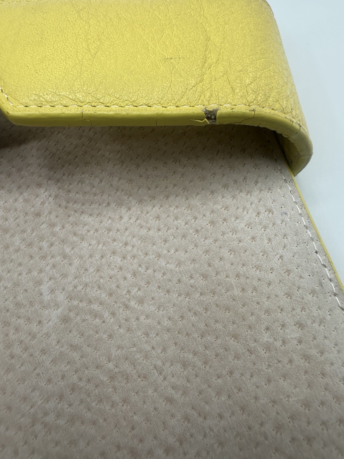 Levenger Yellow Leather Padfolio