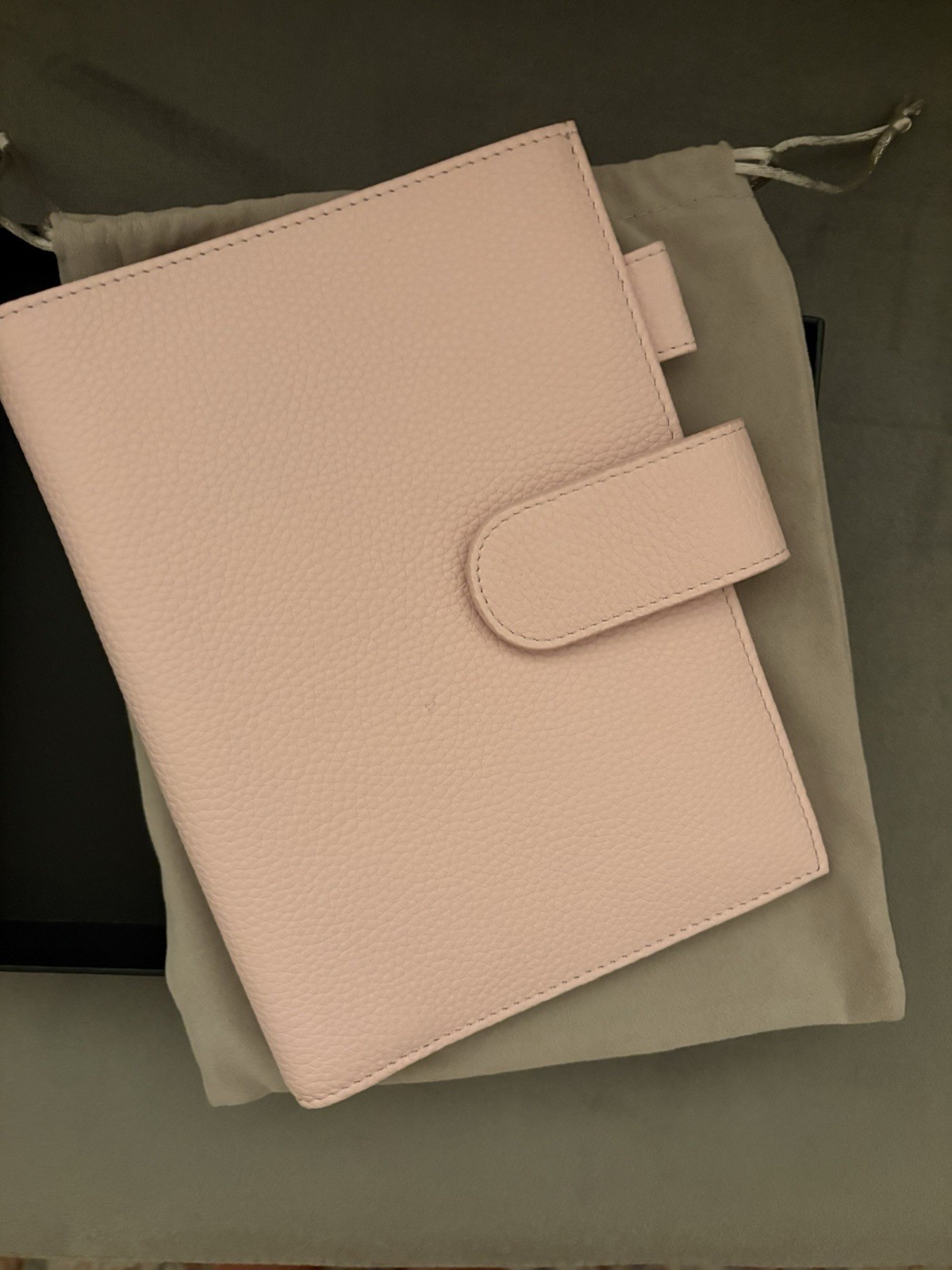 Moterm A5 Pink Leather Planner Binder Organizer Cover, Medium