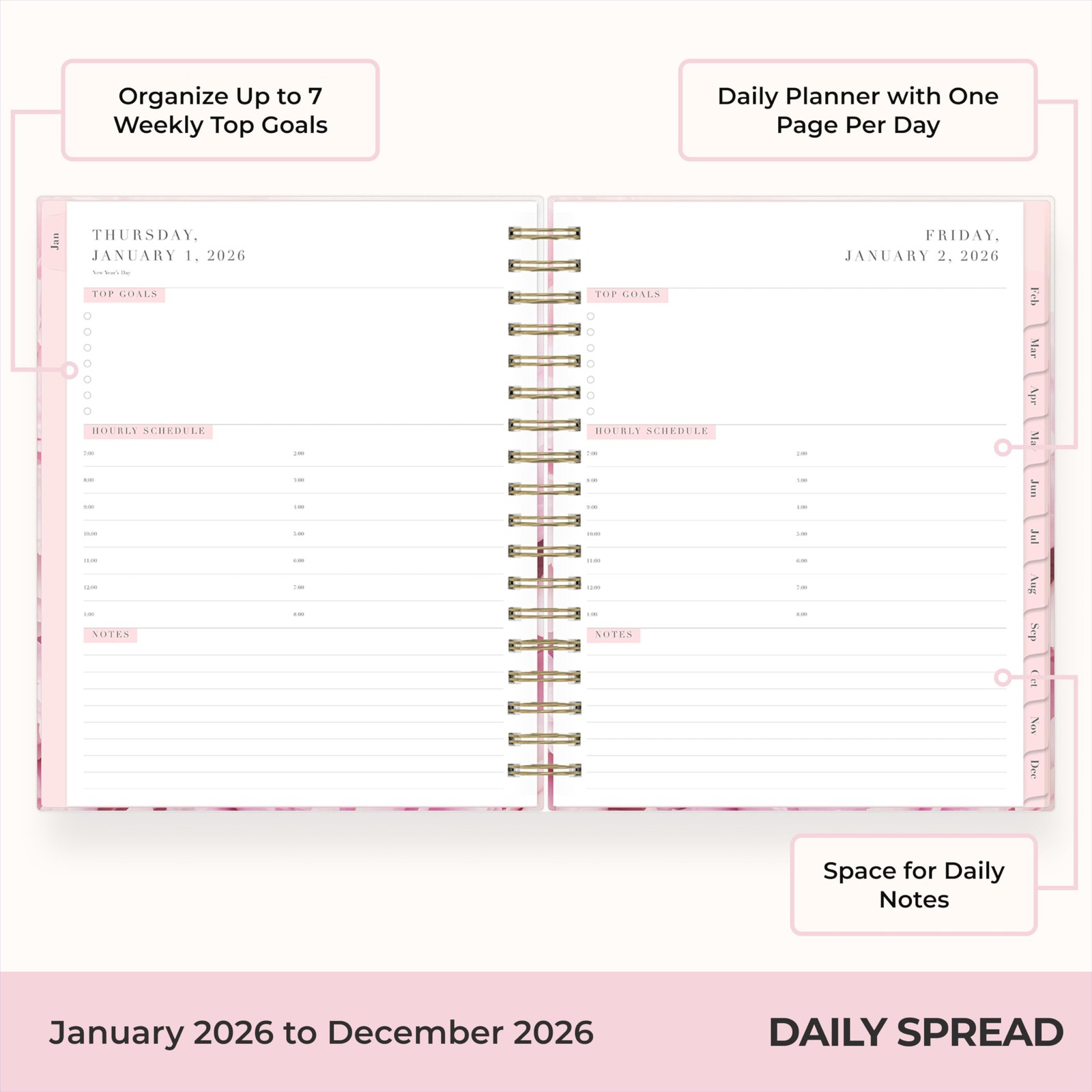 Blue Sky Rachel Parcell 2026 Daily and Monthly Planner Calendar, January 2026…
