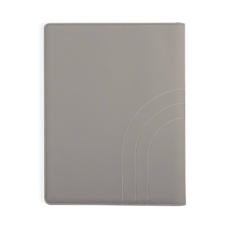 Padfolio 10″x12.5″ Vegan Leather Gray Debossed Arch