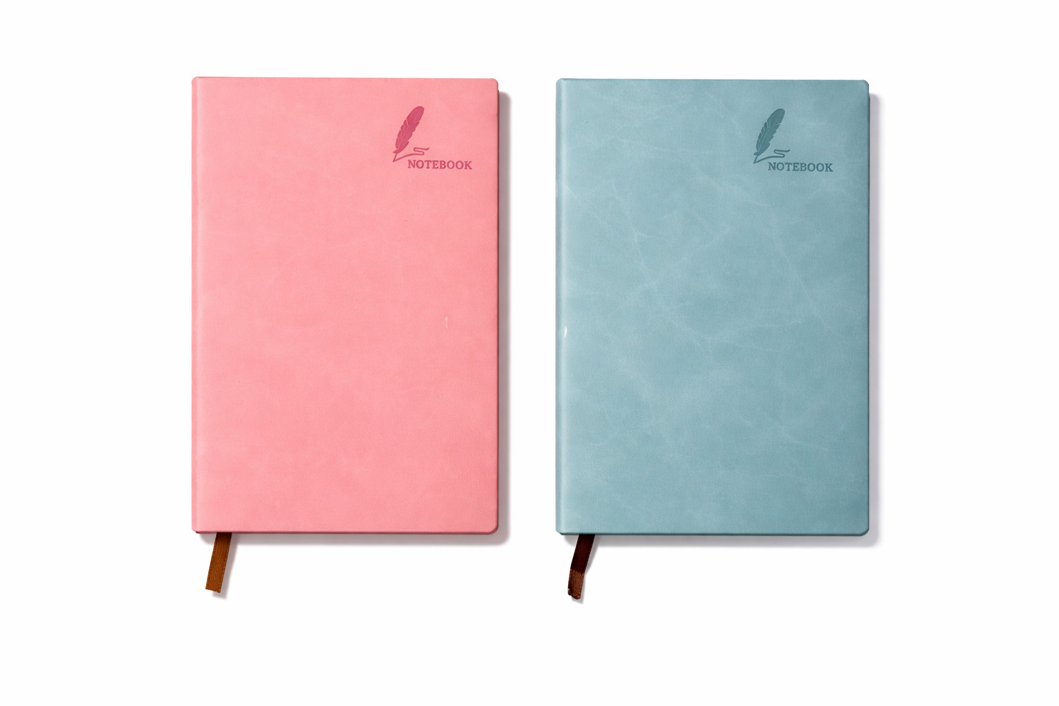 Set of 2 Lined Notebook A5. Color Pink and Blue. Free Shipping USA