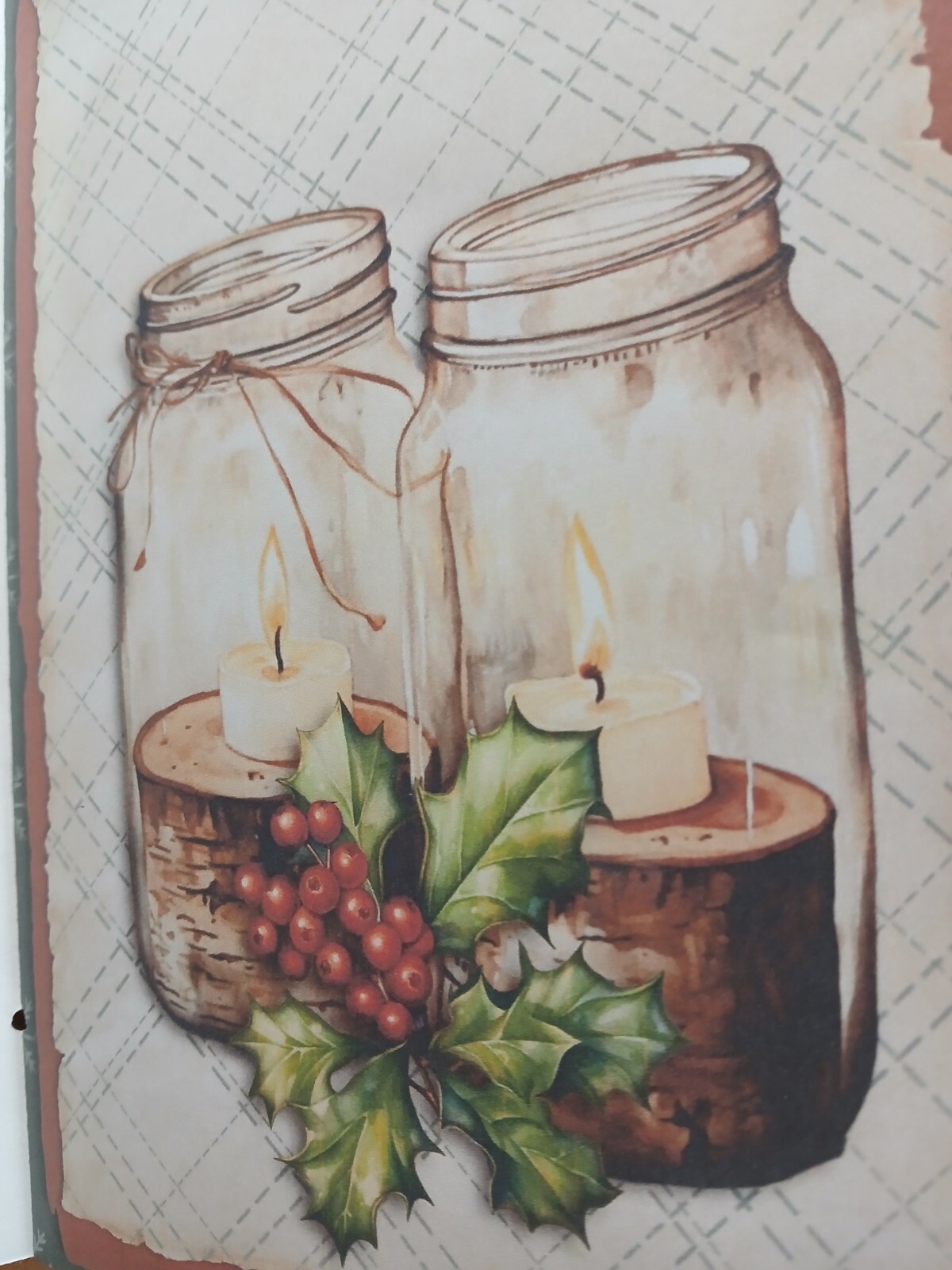 Junk Journal Booklet “RUSTIC CHRISTMAS 2″ Lg 6″x9” 40pg Holiday Cozy Ephemera +