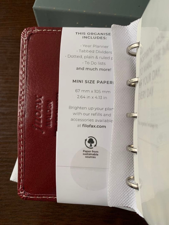 NEW Filofax System Notebook Mini 5 Size Malden H123 mm W90 mm T30 mm From JPN