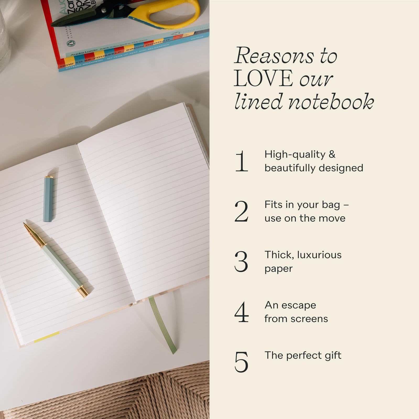 Papier Quilted Daydreams Notebook – Hardcover Journal | Lined Pages | Good for