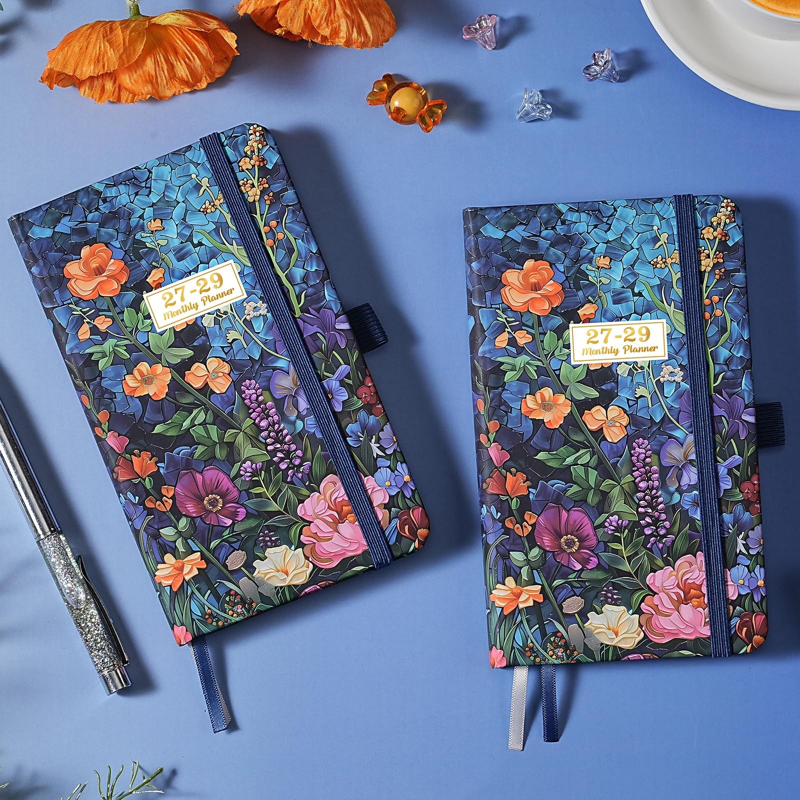 2027-2029 Pocket Planner Calendar 3 Year Monthly 6.3 x 3.7 Inner Pen Holder