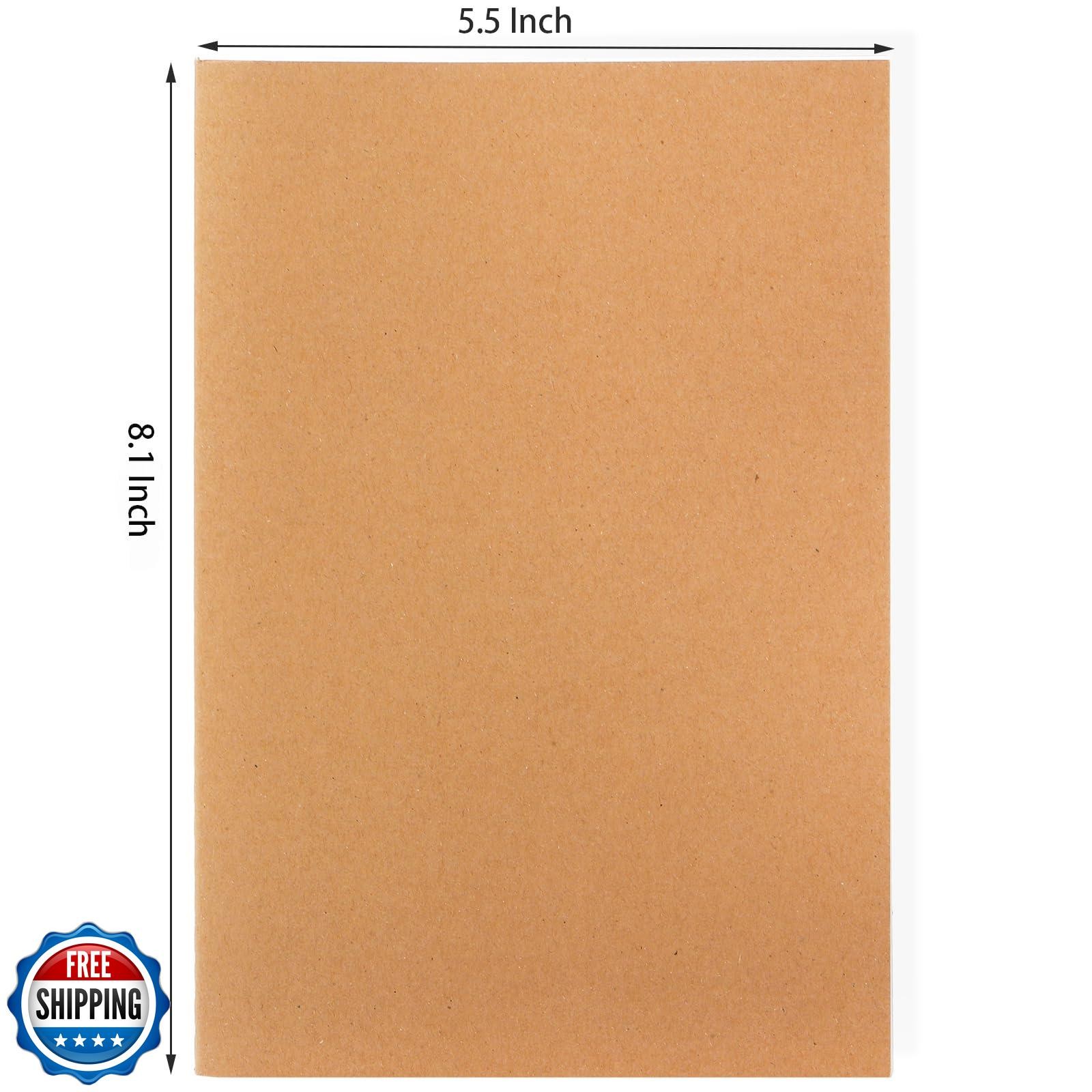 Nicunom 30 Pack A5 Kraft Notebooks, Bulk Blank Journals for Kids, Travel Jour