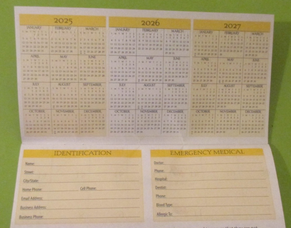 LOT of 2 – 2026 MONTHLY 11X17″ BLUE DESK PAD CALENDAR & VETERANs Pocket 7X3.5″
