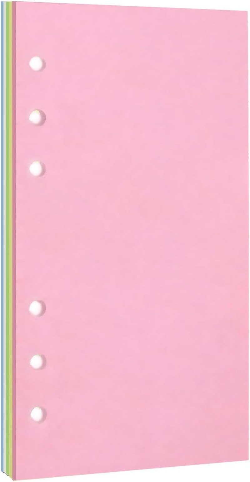 A6 Planner Inserts,Colorful Line Journal Fillers for 6-Ring Binder,5-Color Loose