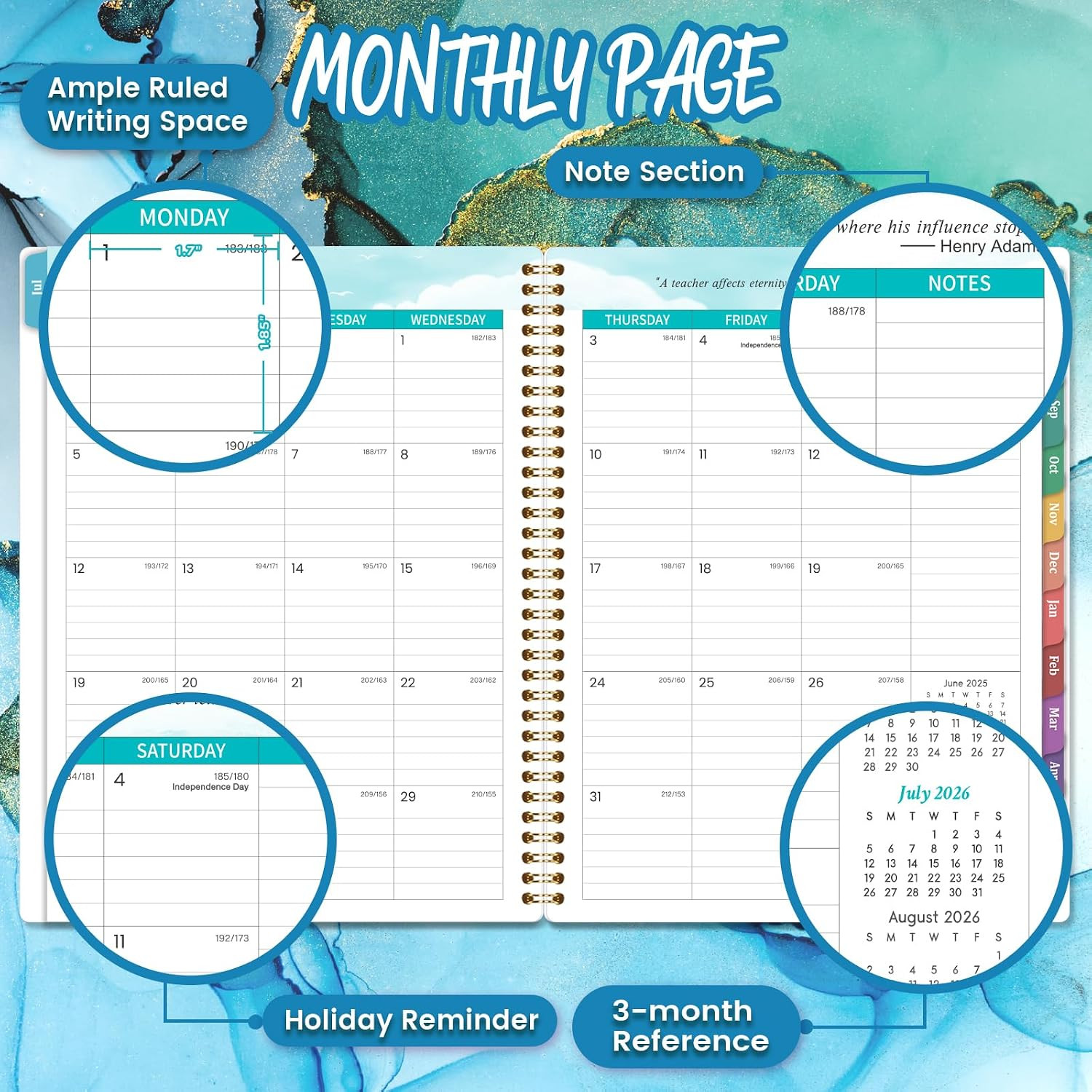 Teacher Planner 2026-2027 – Teacher Lesson Planner from July 2026 to June 2027