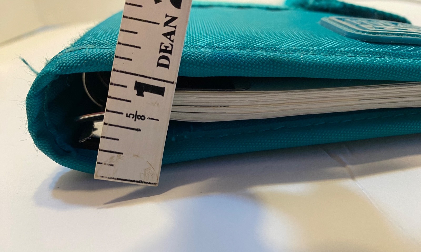 Five Star Planner Agenda Organizer Binder Teal Nylon 7” x 6” Vtg 90s