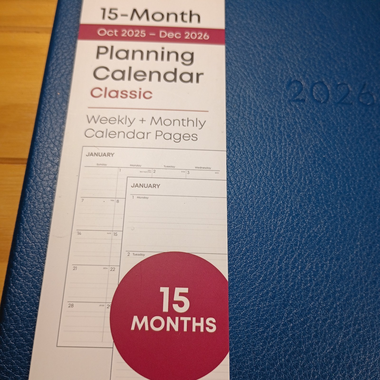Blue Sky 15 Mont Oct 2025 – Dec 2026 Planning Calendar Hardcover 157116 New.