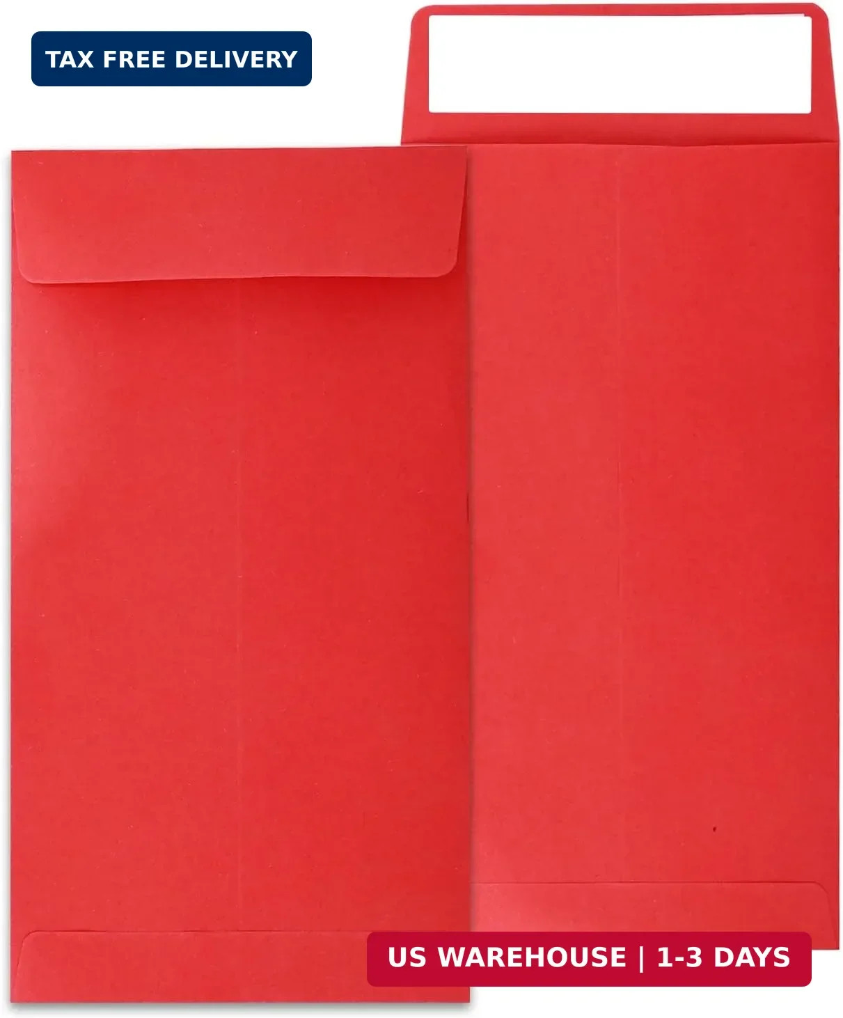 Cash Envelopes 100 Pack – 3.5×6.5 Inch, Red, Coin, Seed, Colorful Cash Envelopes
